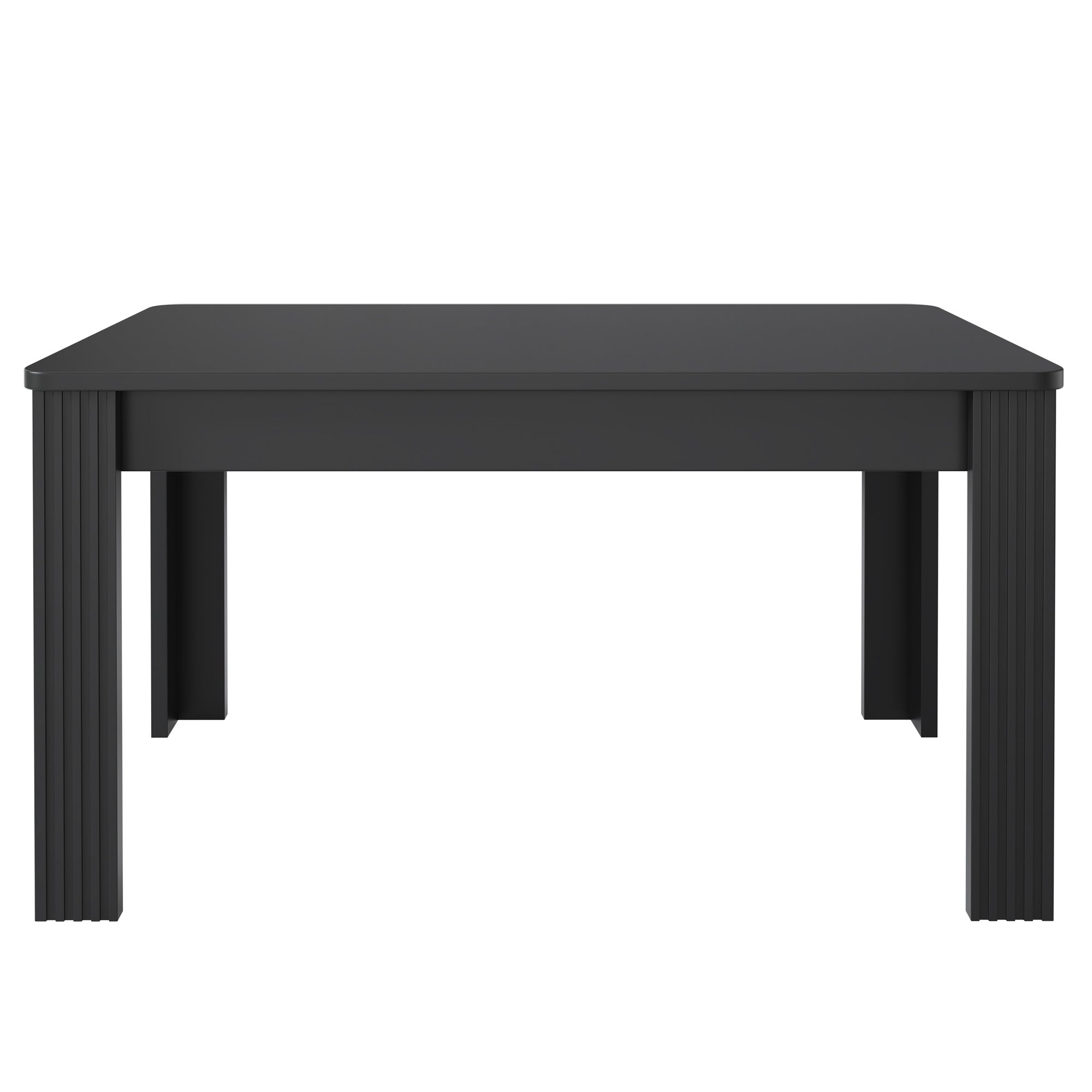 Stół jadalny prostokątny dla 4-6 osób - Płyta wiórowa - 116 x 65 x 75 cm - Czarny - 6