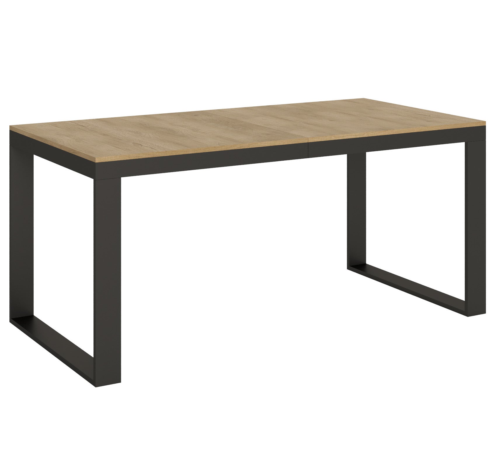 Stół rozkładany 90x180/284 cm Tecno Evolution Dąb Naturalny z ramą antracytową