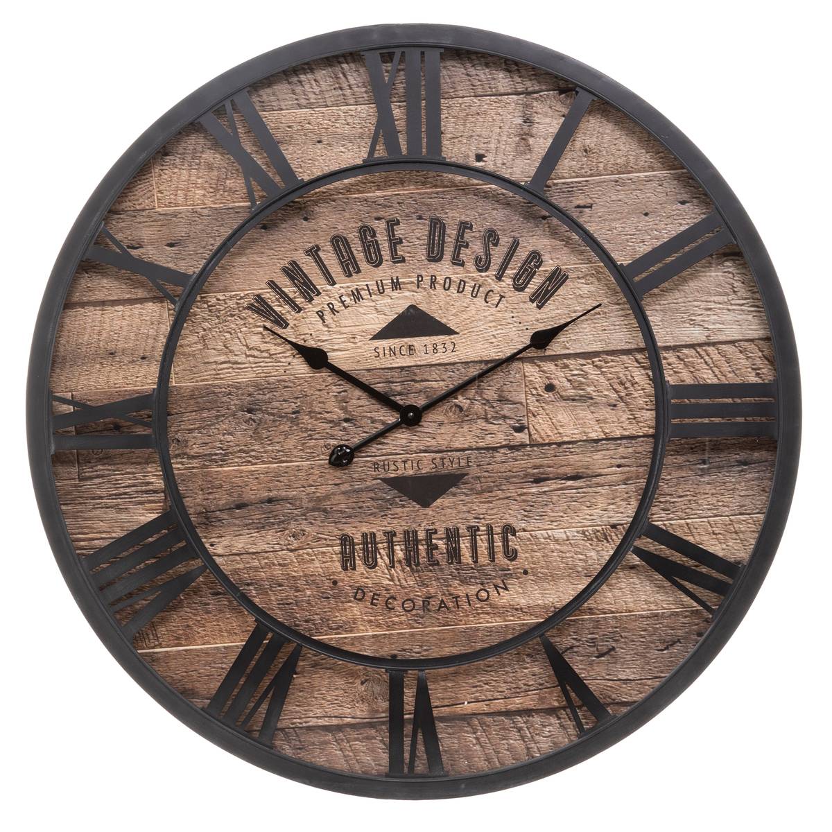 Horloge Vélo Atmosphera à Poser - Design Rétro Métal Noir - H18cm - Mécanisme Silencieux
