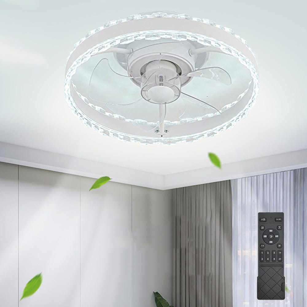 Ventilateur de plafond Amelia Cone lampe LED blanc Ventilateur de plafond Amelia Cone lampe LED blanc