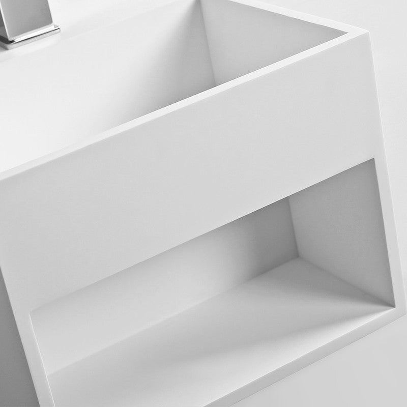KUBE 33 - Vasque suspendue en Solid Surface 33 x 33 x 25(h) cm - 3