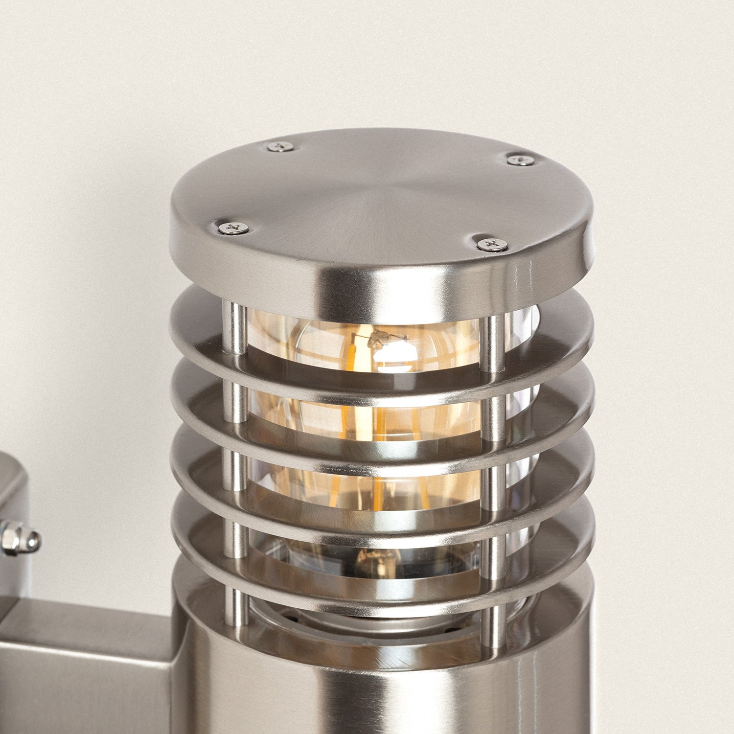 Ledkia - Lámpara de Pared Exterior Acero Inoxidable Cloony, Gris ...