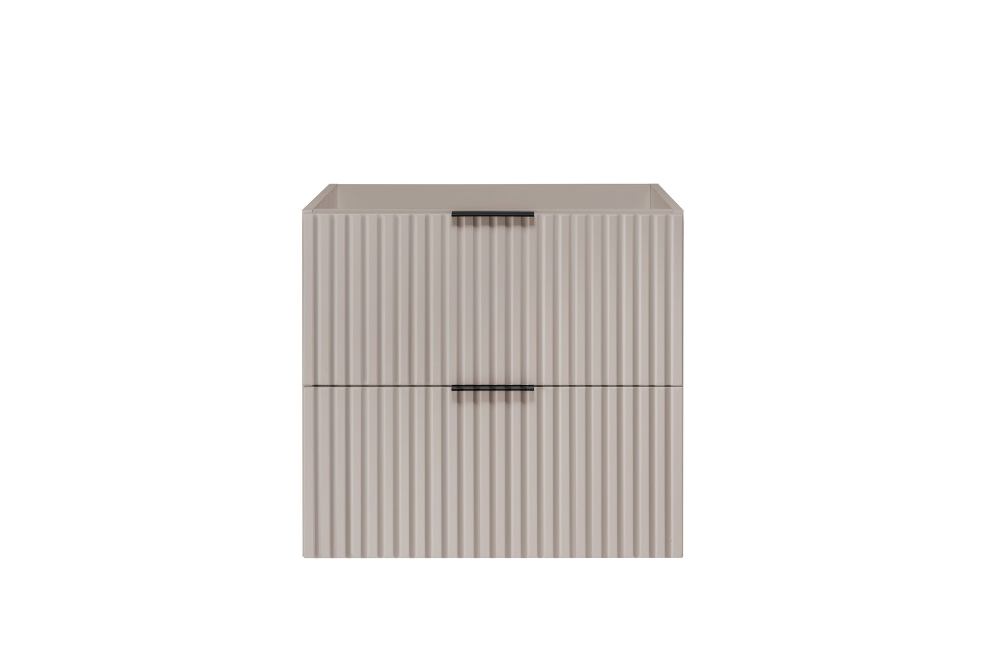 Szafka łazienkowa FLOW 100 cm kaszmir z regałami dąb craft blat ryflowany front - 6