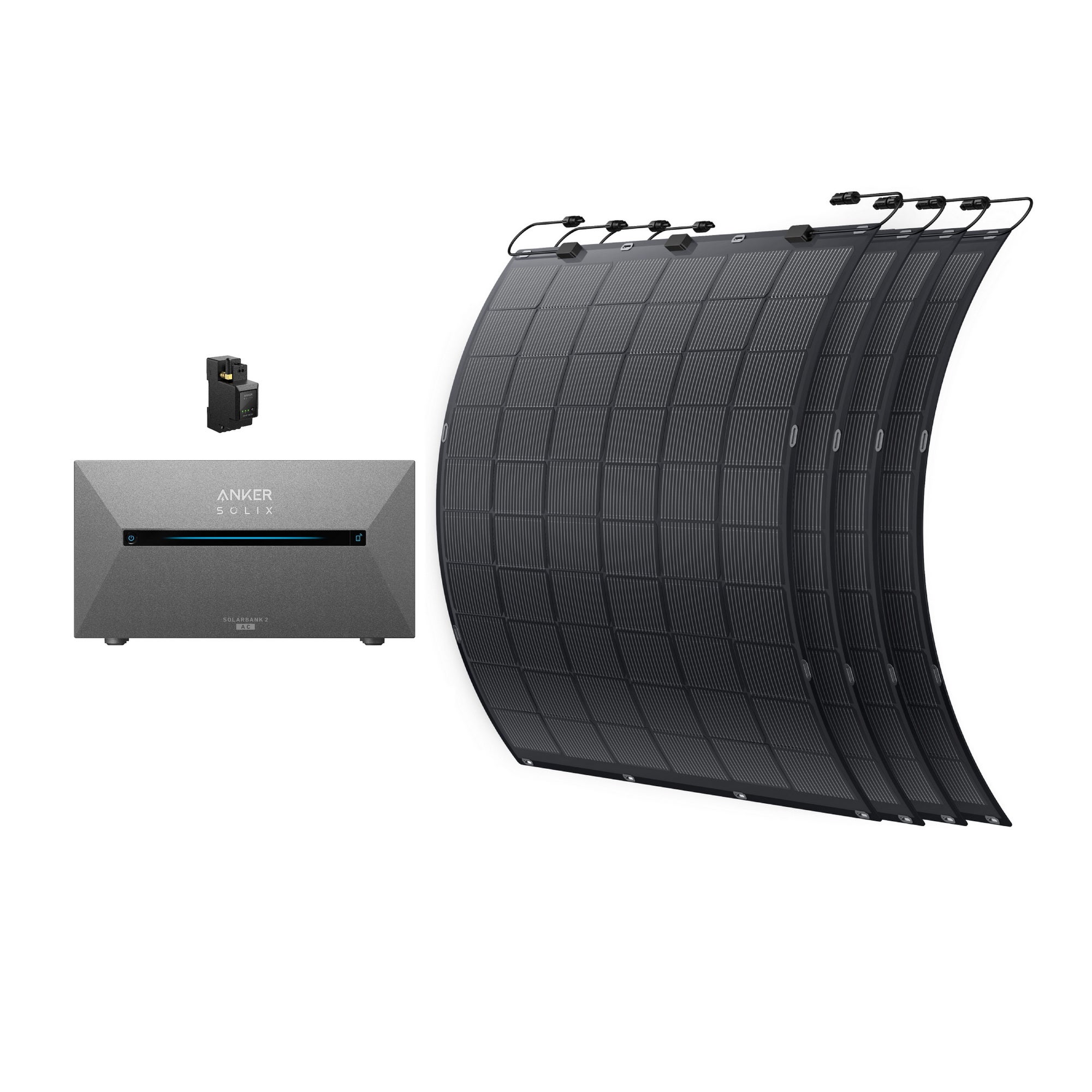 Zestaw Anker SOLIX Solarbank 2 E1600 AC z 4xFS20 – Balkonowa elektrownia fotowoltaiczna Plug and Play 900W