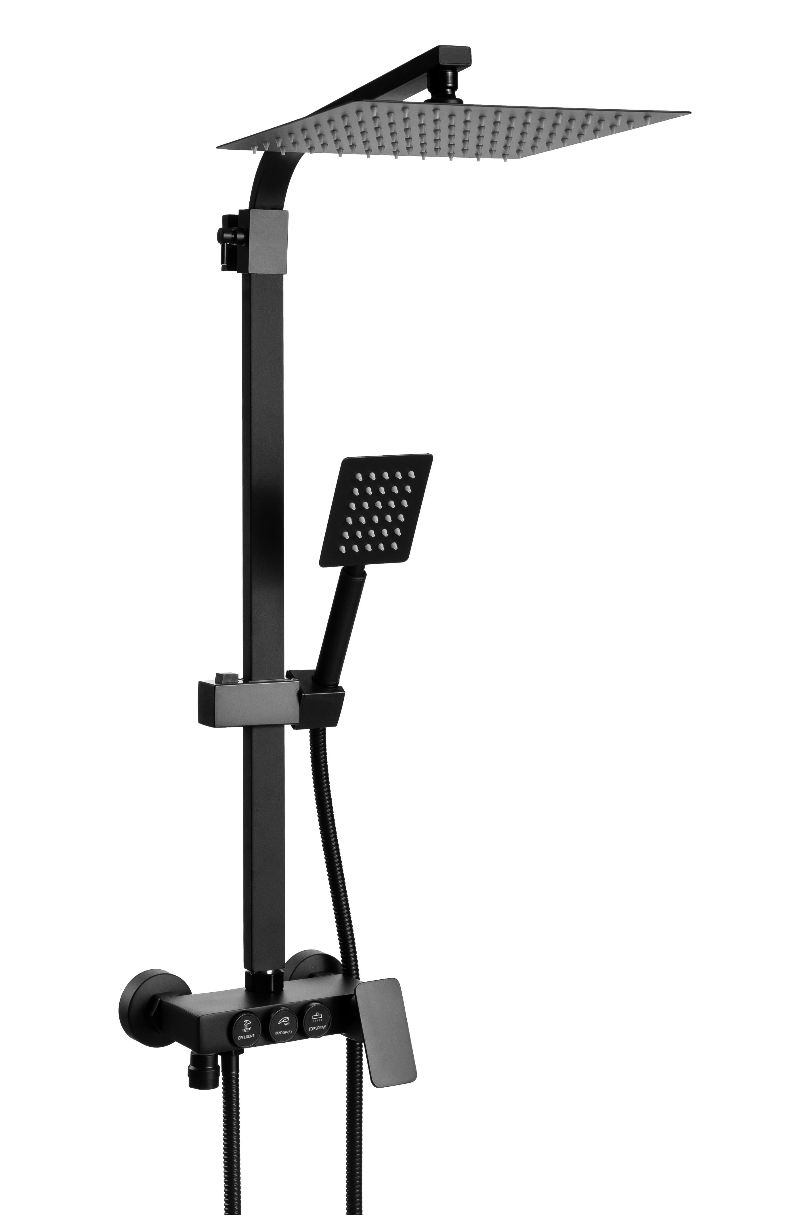 Conjunto de duche com torneira, Preto - 5