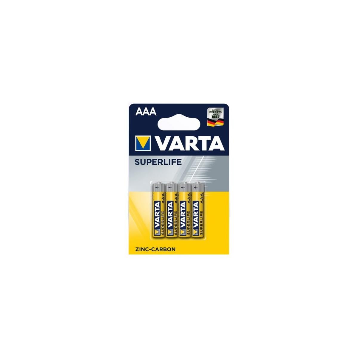 Bateria alkaliczna Varta Superlife AAA zestaw 4 szt., 1,5V długotrwała