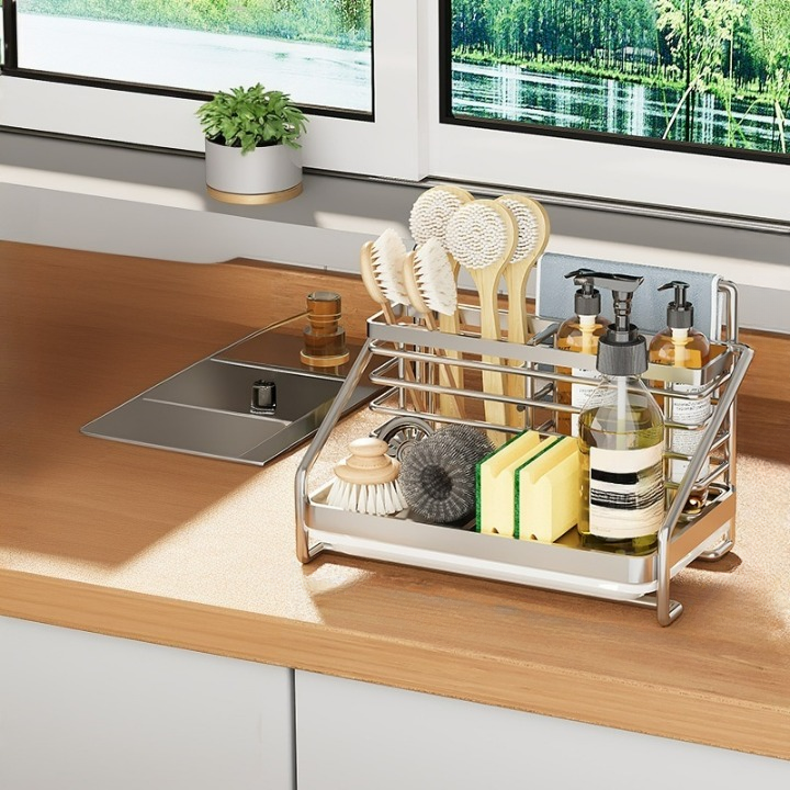 Półka kuchenna ze stali nierdzewnej (liniowa) 25*15*17 cm, kolor metaliczny