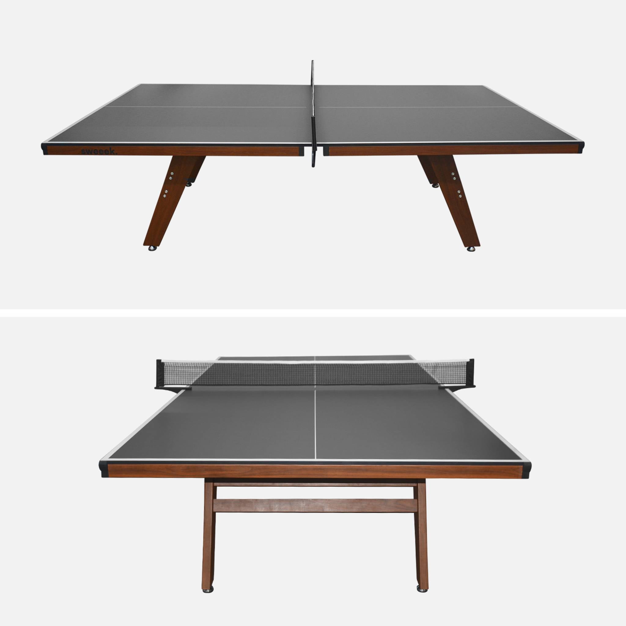 Table de ping pong intérieur deluxe gris avec 2 raquettes et 3 balles TABLE DE PING PONG INTÉRIEUR DELUXE - 2