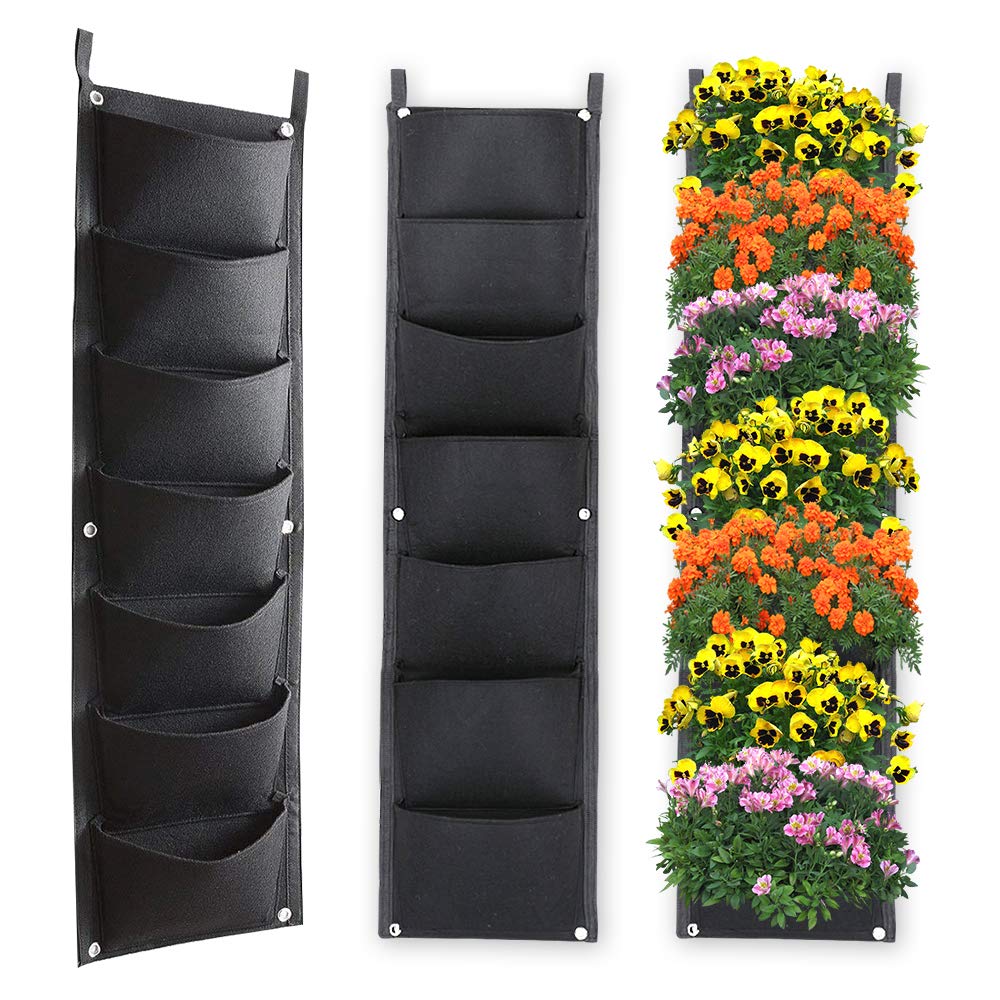 Mini Fioriere Sospese Melphoe Per Piante Grasse: Set Da 6 Vasi Con Drenaggio, Manico Rimovibile, Per Interni/esterni, Nero - copertina
