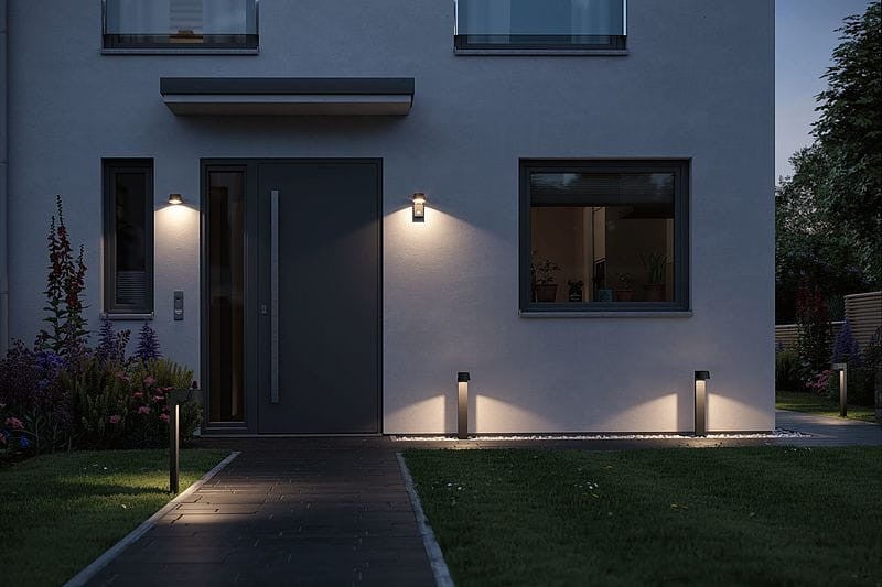 Applique d'extérieur LED Capea Détecteur de mouvement crépusculaire (IR) IP44 96x165mm 3000K 6W 500lm 230V 98° Anthracite Aluminium - 4