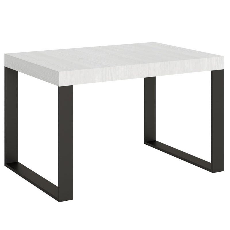 Stół rozkładany 90x130/234 cm Tecno Premium Biały Jesion Rama Antracyt