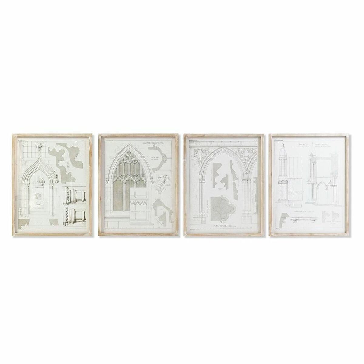 Cuadro dkd home decor 50 x 2 x 65 cm neoclásico (4 piezas)