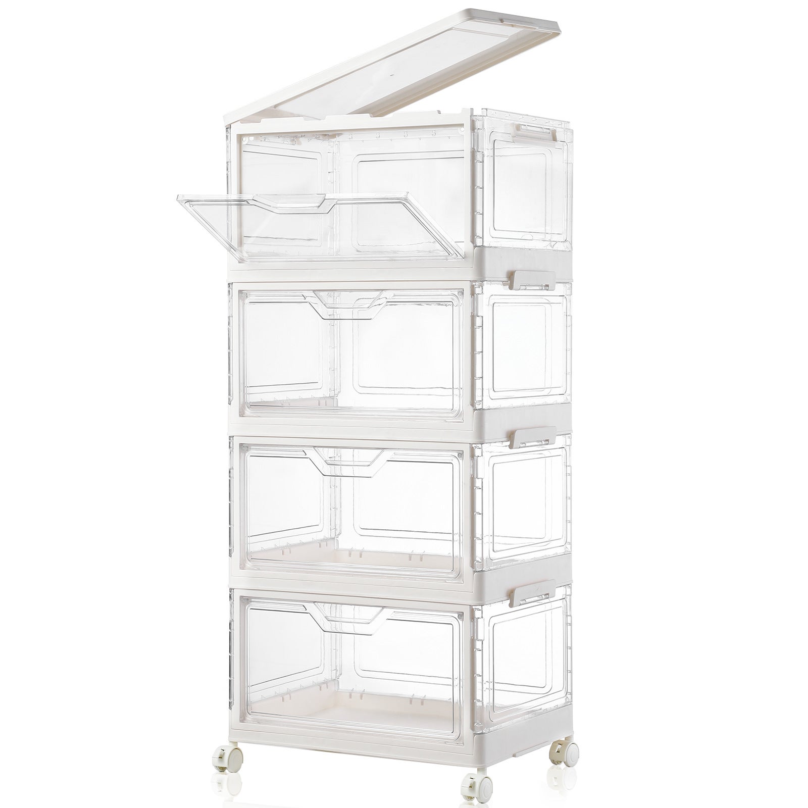 Bextcok caja de camping exterior de varios niveles, unidad de almacenamiento modular, armario de almacenamiento doméstico (39 x 28 x 83,5 cm)
