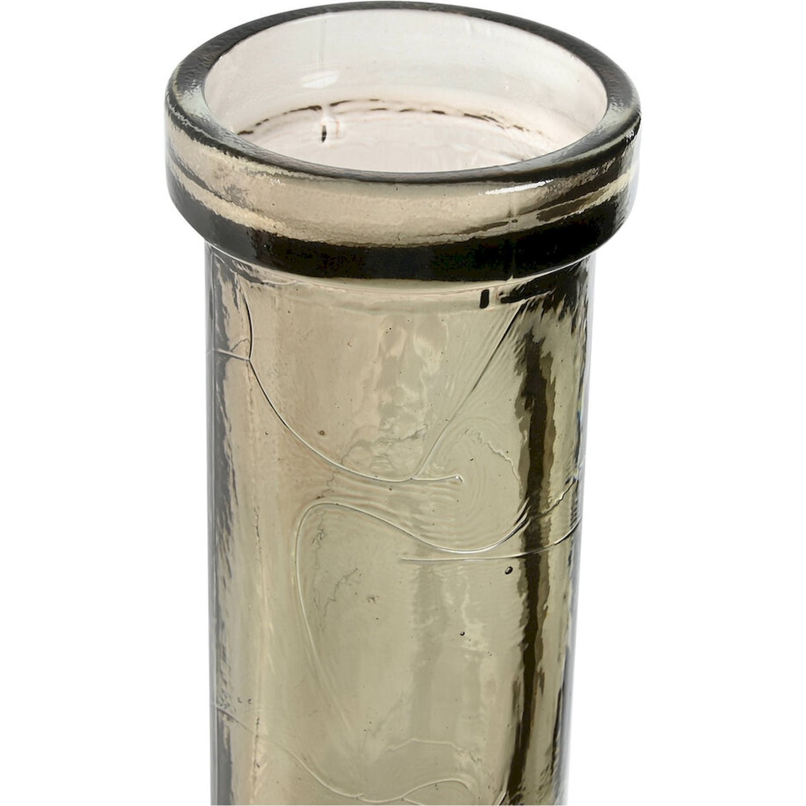 Vase cristal recyclé taupe élégance intérieure 26,5 x 26,5 x 75 cm Taupe élégant et naturel - 2
