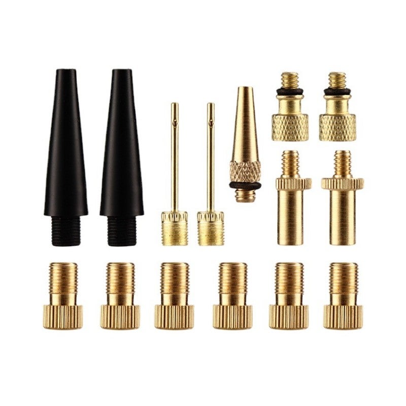 Lot 15 Adaptateurs Valve Vélo - Conversion Française/Schrader - Cuivre - Gonflage Facile