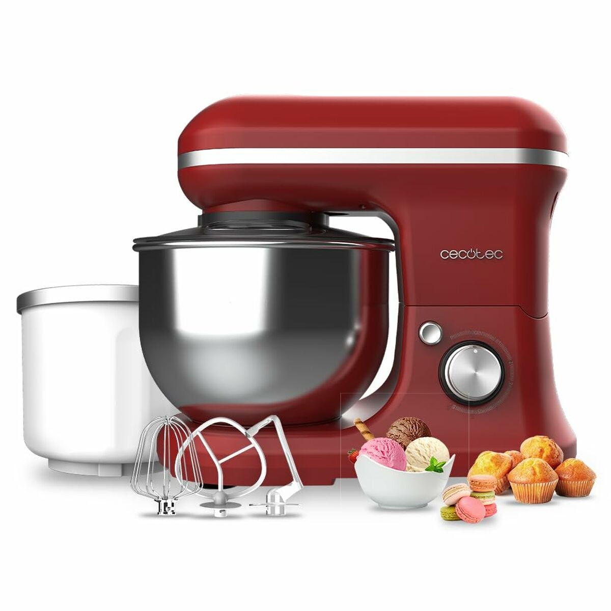 Cecotec Batidora-Amasadora Cecomixer 1200 W 5 L Rojo , Leroy Merlin