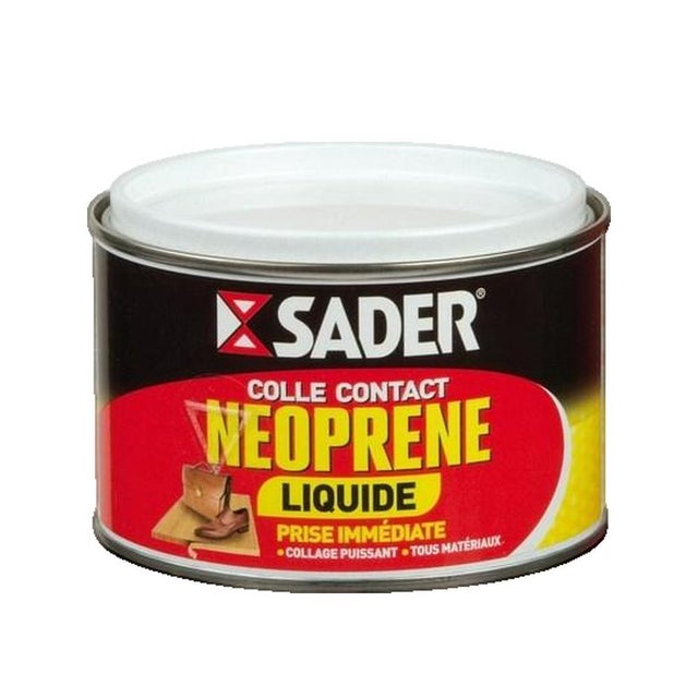 Colle contact néoprène liquide SADER 750 ml jaune résistance chaleur jusquà +110°C