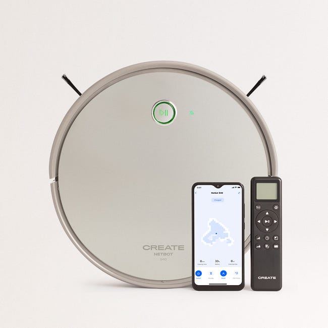 CREATE - NETBOT S40 - Robot aspirador friegasuelos inteligente 4000 Pa ...