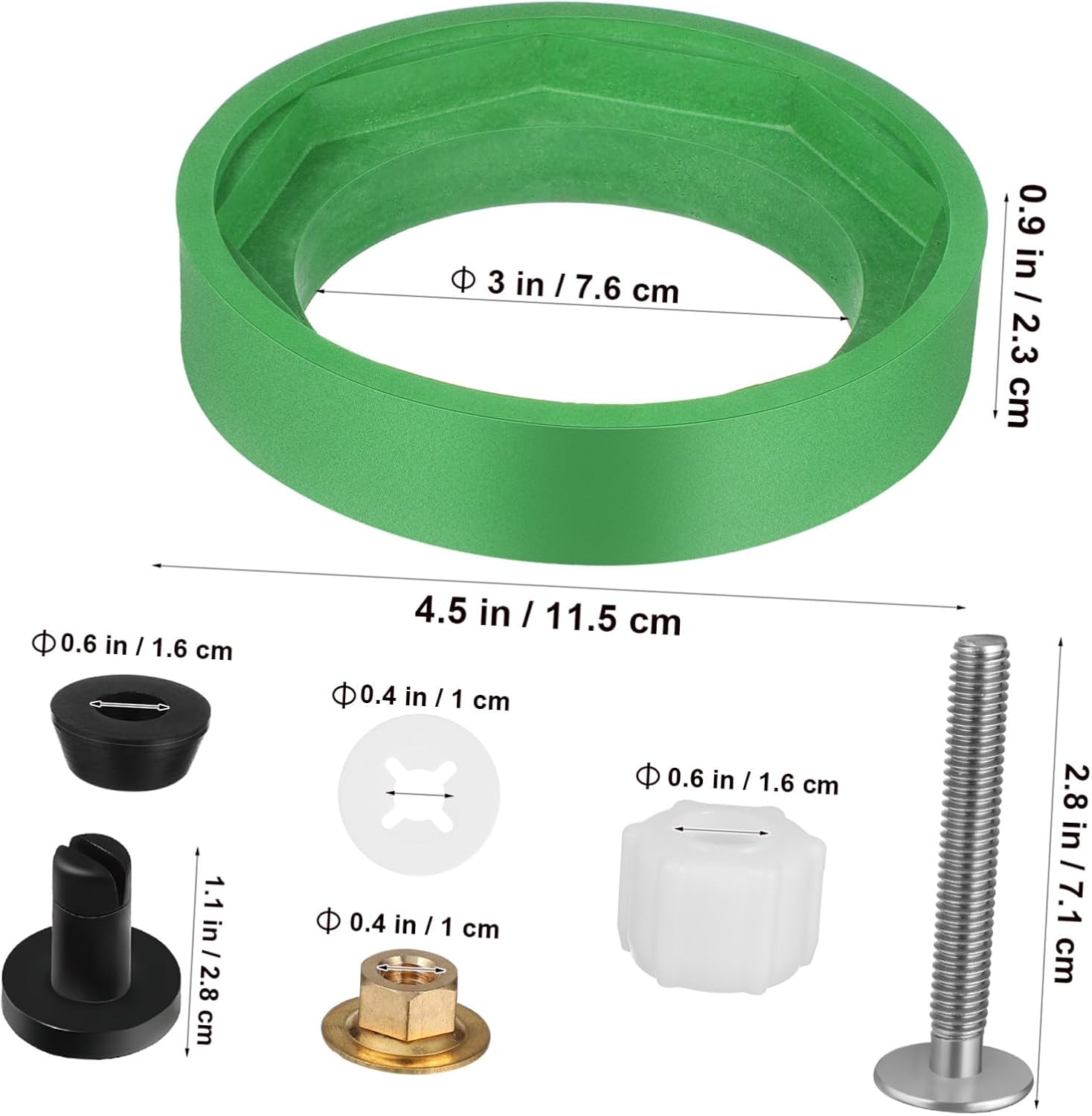 Kit Joint de Réservoir Wc Étanche Nbr Résistant Accessoires Plomberie pour Réparation Chasse Eau Joint Montage Fiable Entre Cuvette et Réservoir - 2