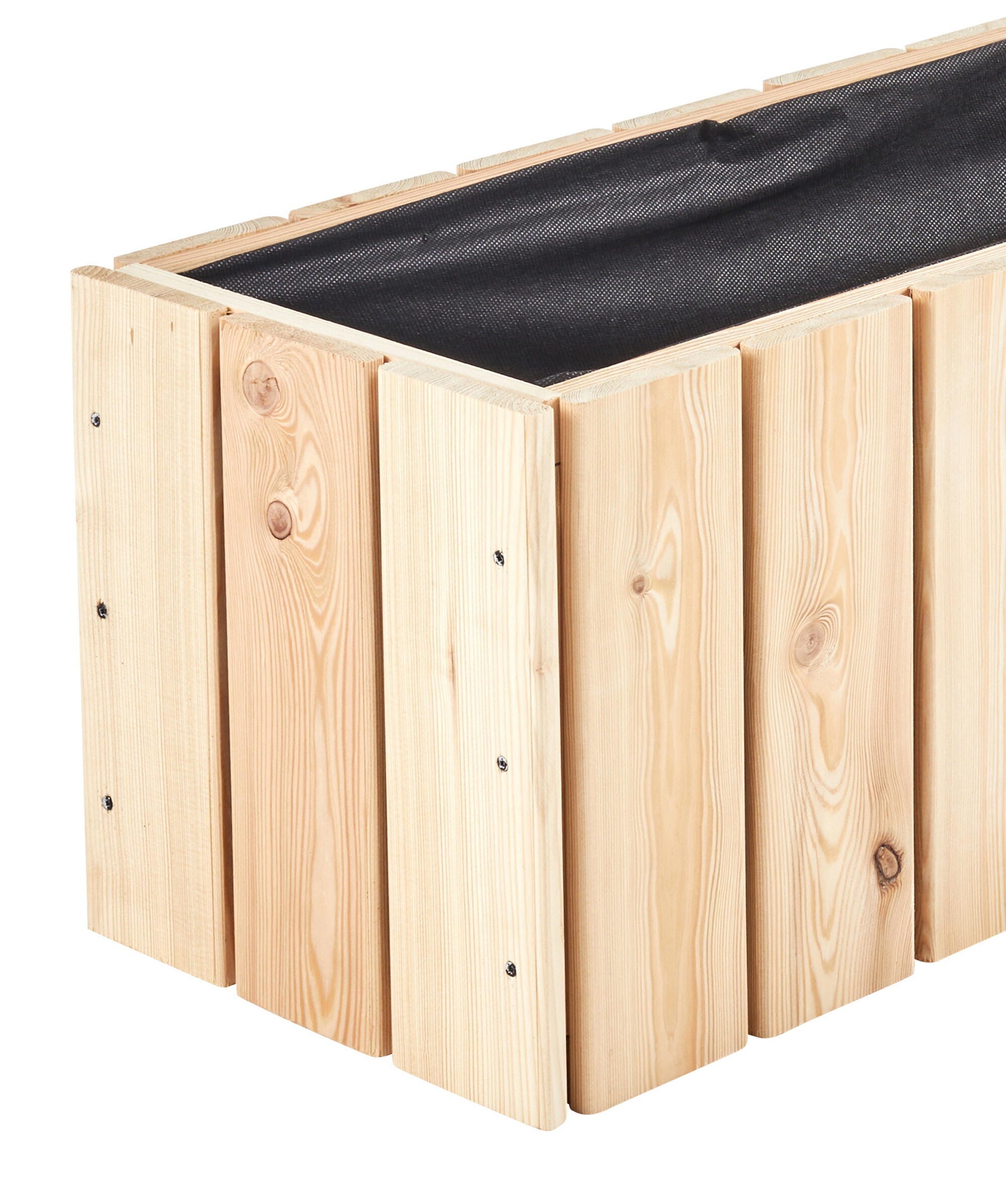 Jardinière en bois Balcon beige 79x28x28 cm - 2