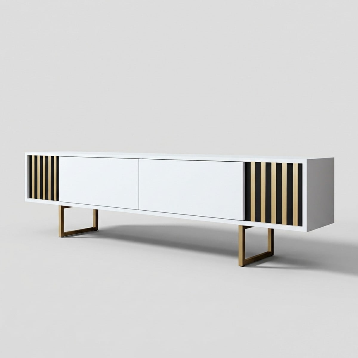 Meuble TV moderne avec pieds en métal Gold Line | Leroy Merlin