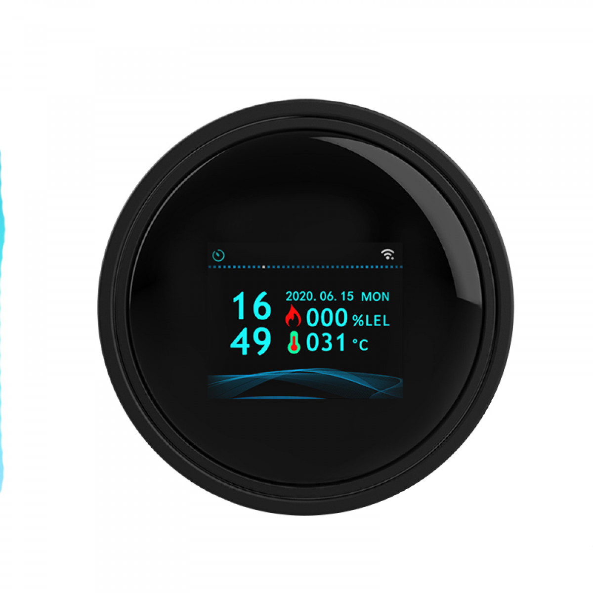 Detector de gas natural, detector inteligente de gas combustible para el hogar, negro (inglés) 90 × 23 × 20 mm - 2