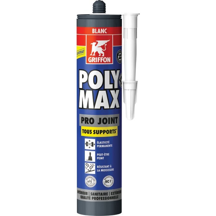 Mastic d'étanchéité - Polymax Pro - GRIFFON - 280 ml - Blanc - 2