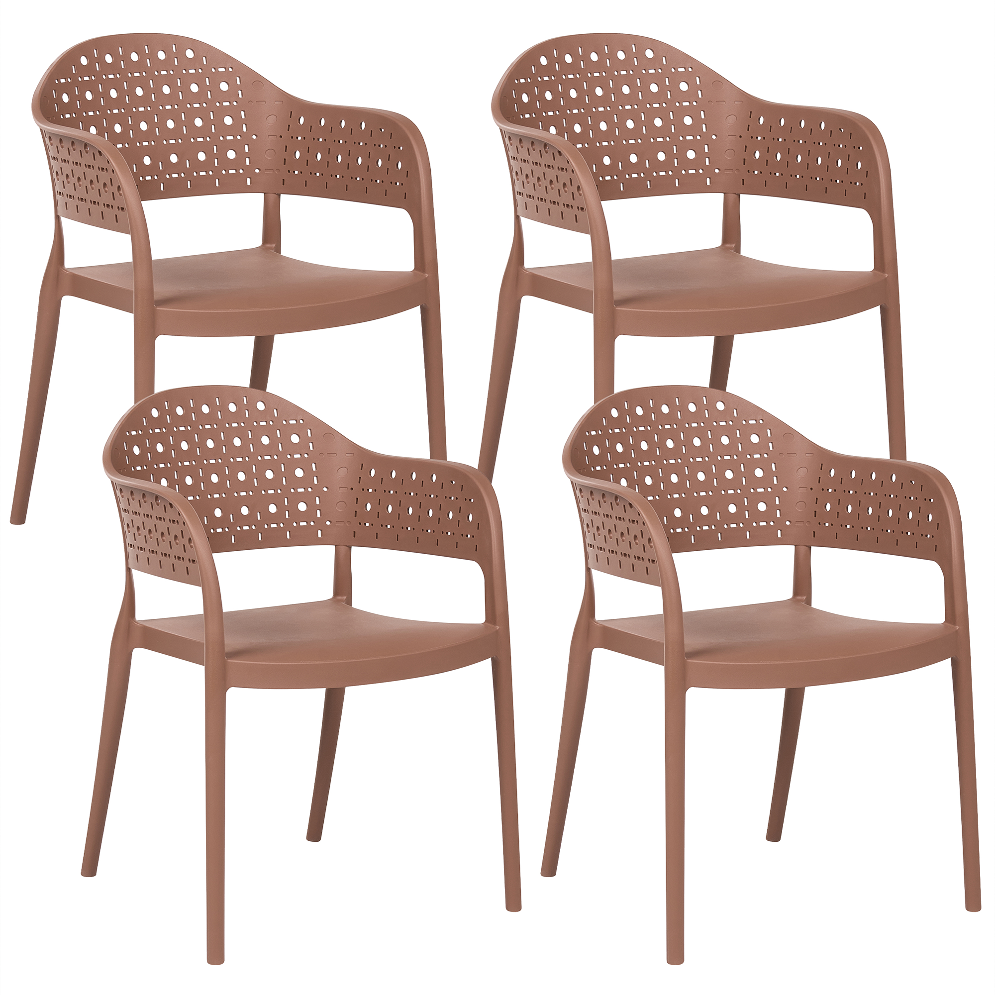 Set de 4 scaune NARINO Maro 4buc