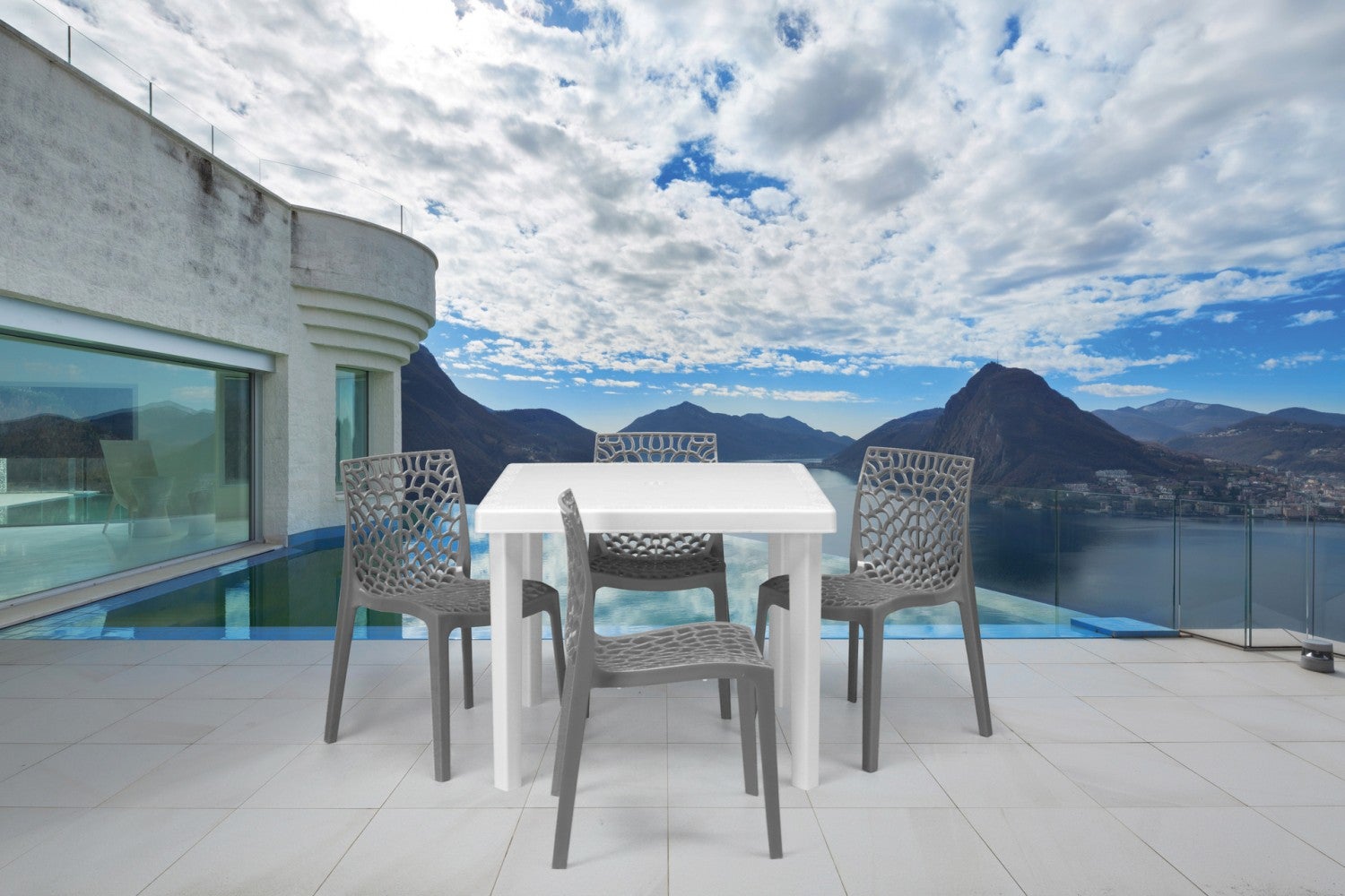 SEDIA GRUVYER IN POLIPROPILENE - GRANDSOLEIL Colore: Grigio perla - 3