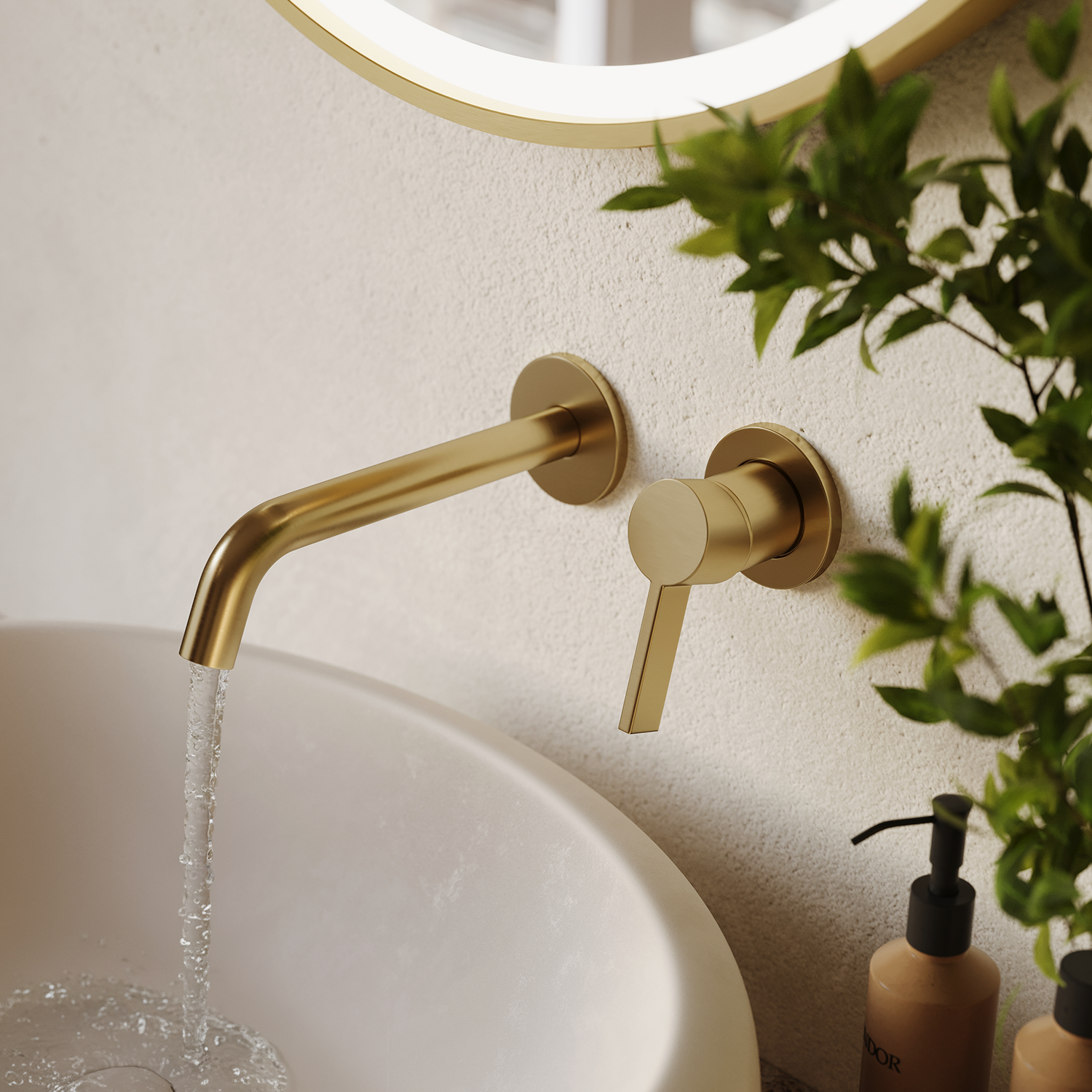 Rubinetto miscelatore lavabo incassato - oro dorato - LOMAZOO - Velar - 3