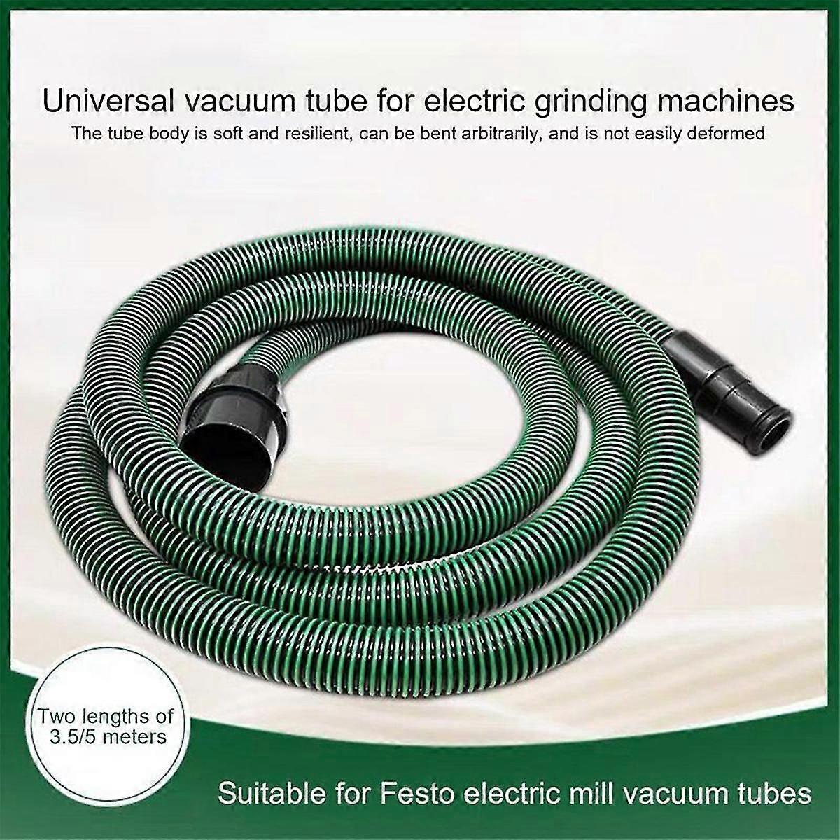 Tuyau compatible avec l'aspirateur électrique FESTOOL, bac à poussière, tube d'aspiration de 3,5 m, vert - 2
