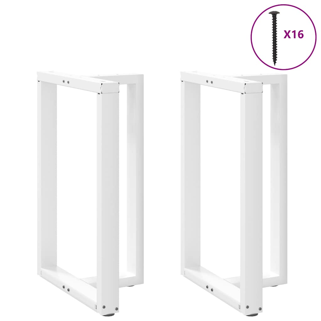 Nogi do stołu barowego w kształcie litery T 2 szt. Białe 60x35x(90-91) cm Stal vidaXL