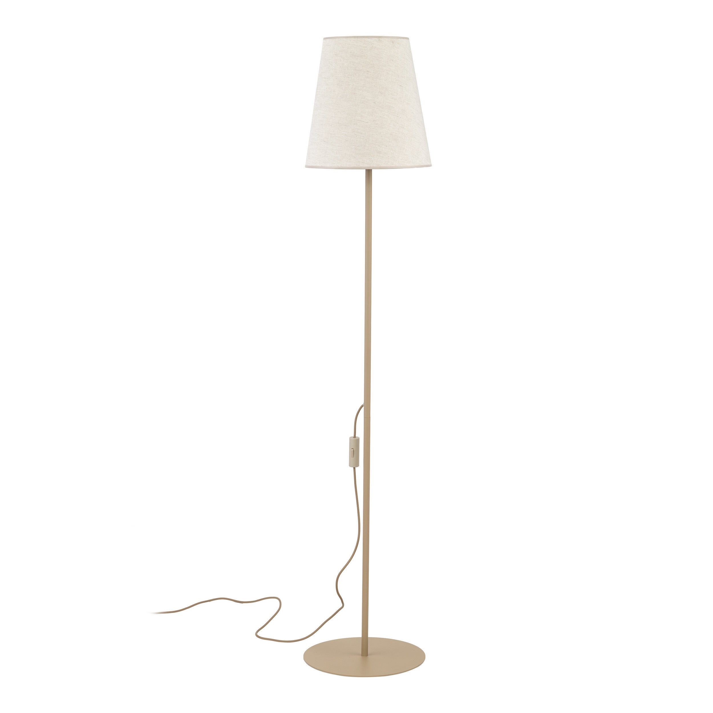 Beżowa Lampa Podłogowa Tk Lighting Elizabeth Sabia Beżowa 1Xe27