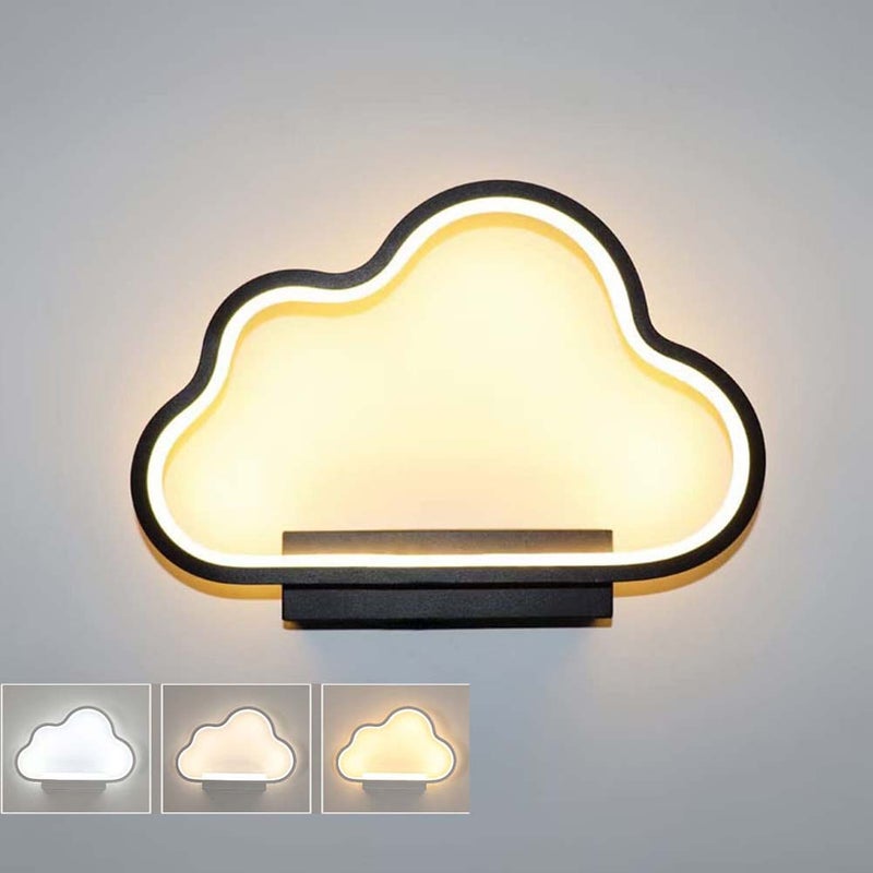Kinkiet LED chmurka 3 kolory – regulowane światło, minimalistyczna dekoracja do pokoju, salonu, korytarza, nowoczesny i przytulny styl
