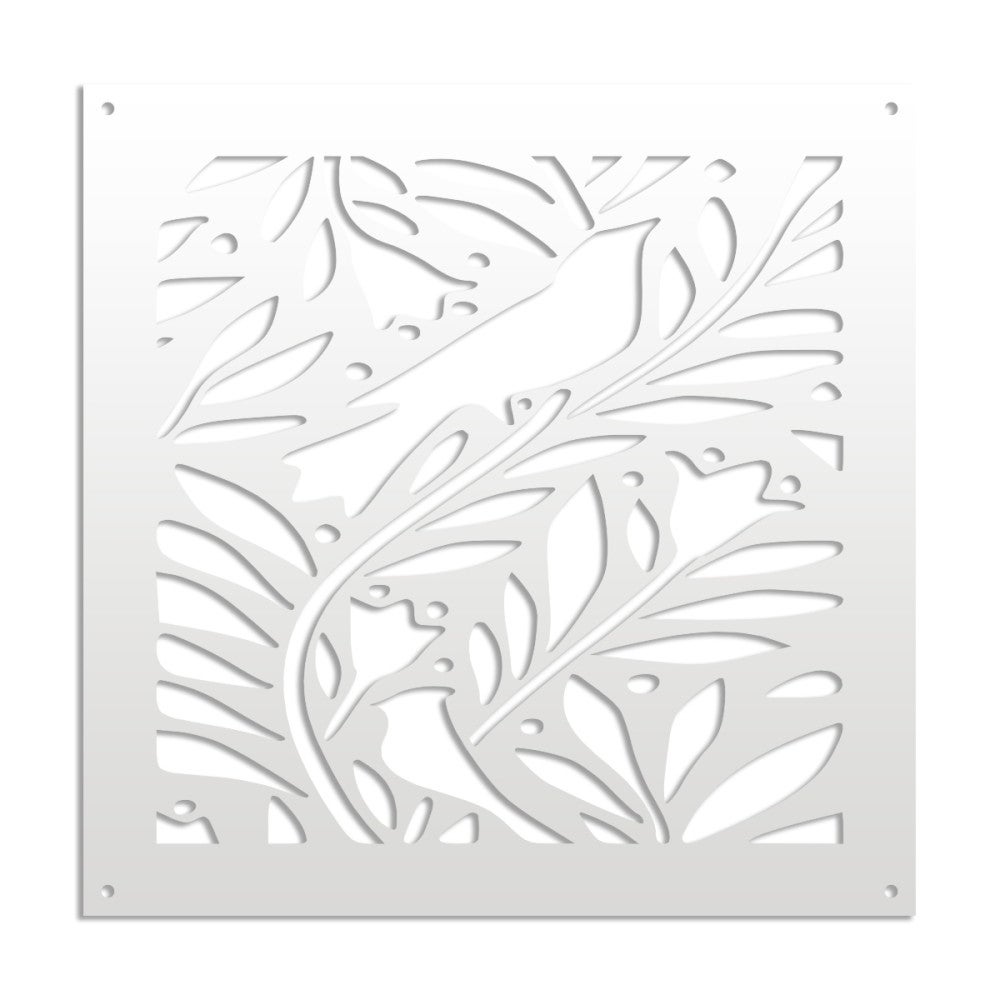 COLIBRI - Panel perforowany z PVC - Osłona przeciwsłoneczna - Rozmiar 98x98 cm - Grubość 1 cm - Kolor BIAŁY