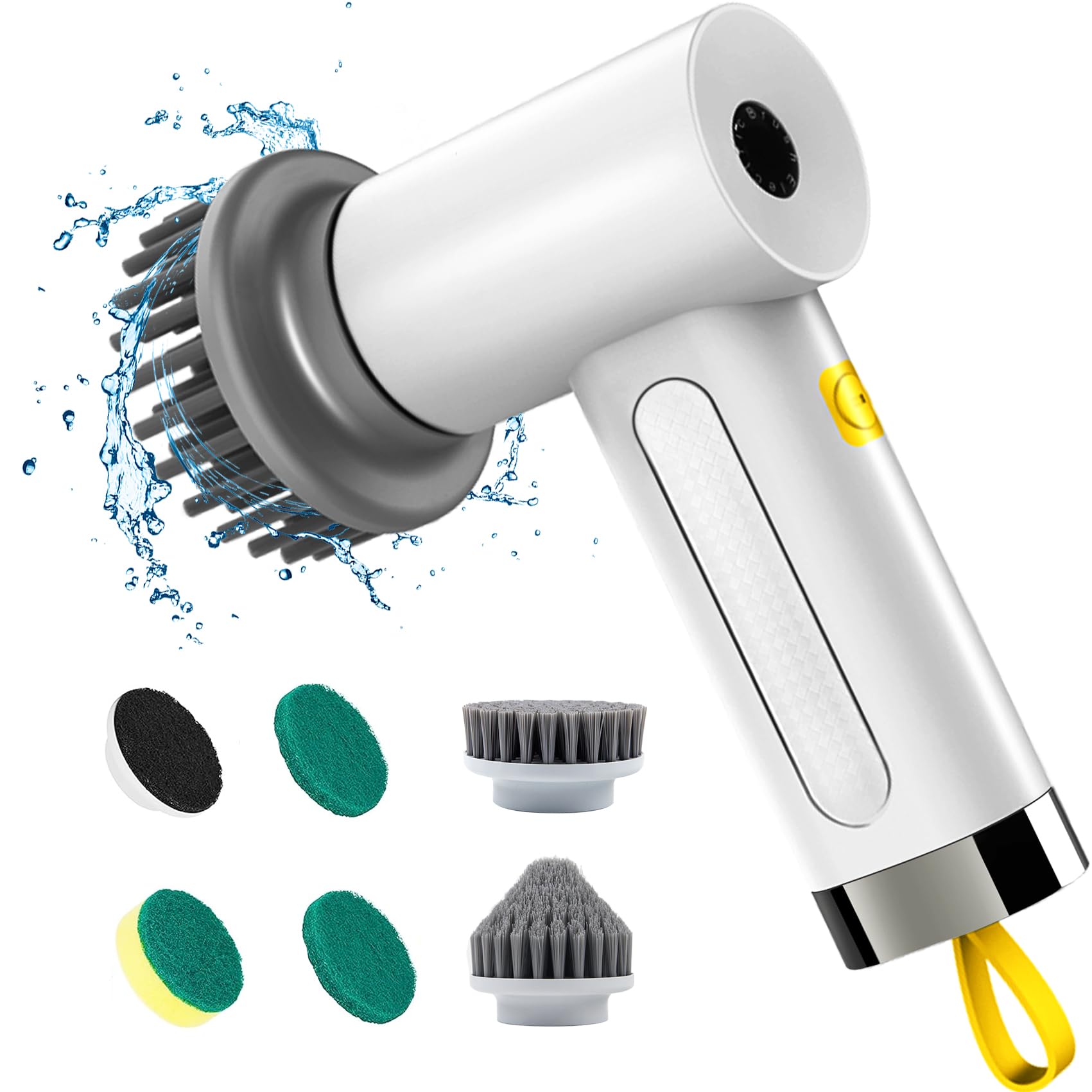 Brosse De Nettoyage électrique Pour La Salle De Bain Et Les Joints – Spin Scrubber Avec 6