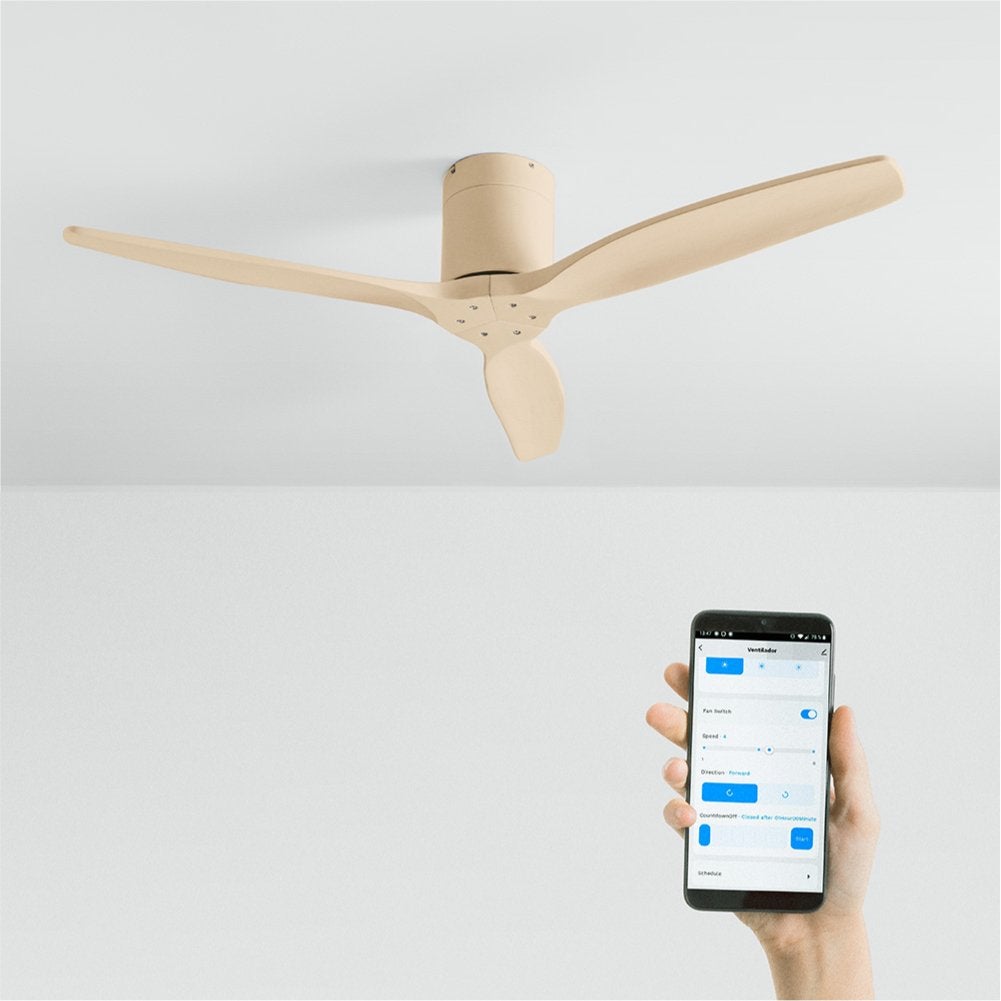 CREATE - WIND CALM - Cichy wentylator sufitowy 40W z technicznymi łopatkami ABS w różnych rozmiarach -