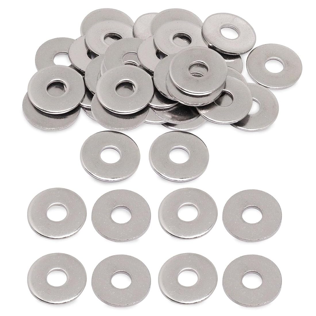 50 sztuk podkładek ze stali nierdzewnej M6*12*1,2, podkładki metalowe M6, podkładka ze stali nierdzewnej 304 DIN125, do uszczelnienia śrub, pierścieni