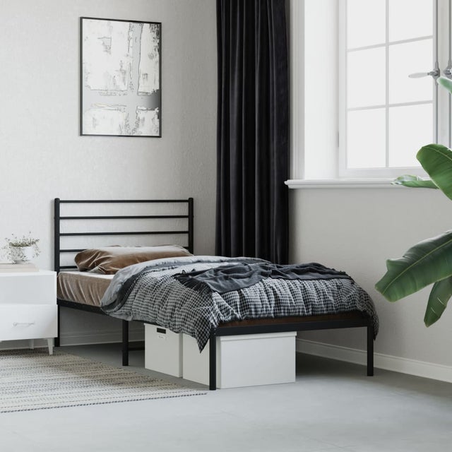 Fixwal Telaio Letto Singolo In Metallo Con Luci LED RGB, Stazione Di Ricarica Con Prese E Porte USB, Struttura Robustra, Capacità 226kg, Nero - 5