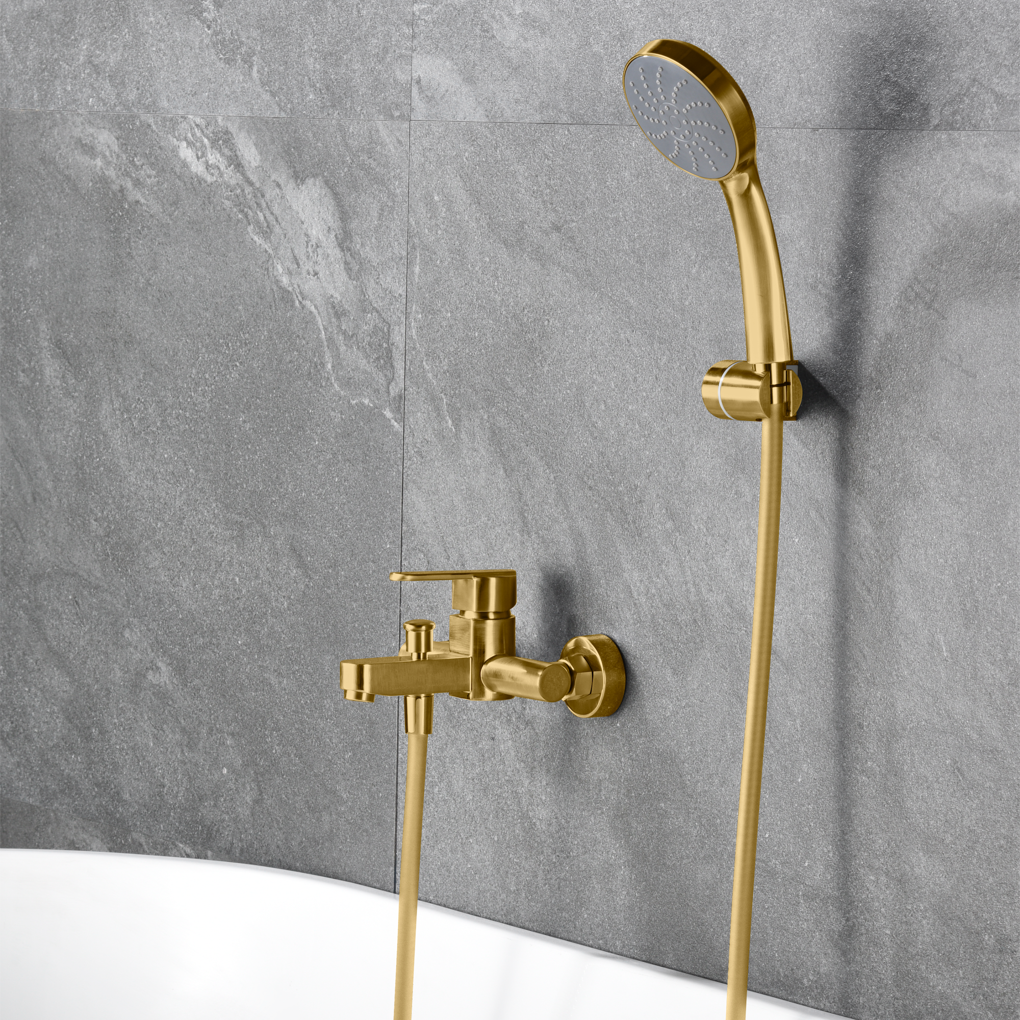 IMEX Grifo Monomando Ducha con Alcachofa y Flexo Grifo