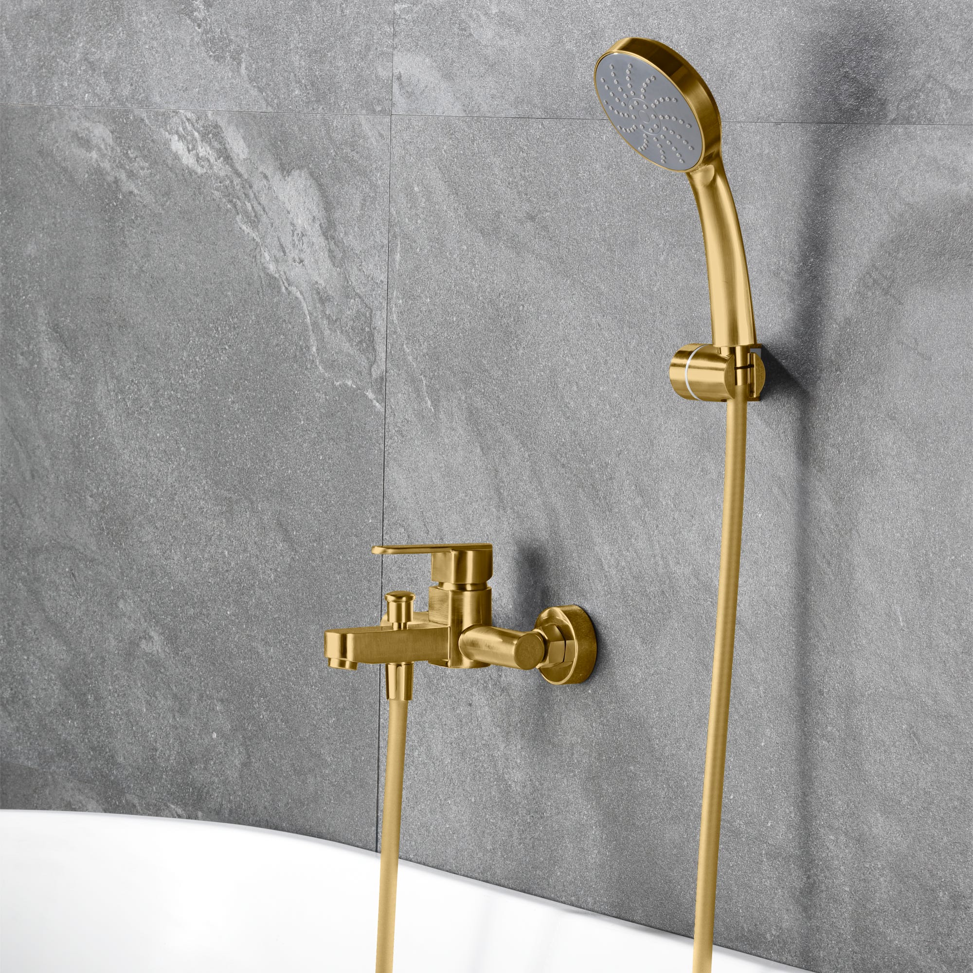 IMEX Grifo Monomando Ducha con Alcachofa y Flexo Grifo