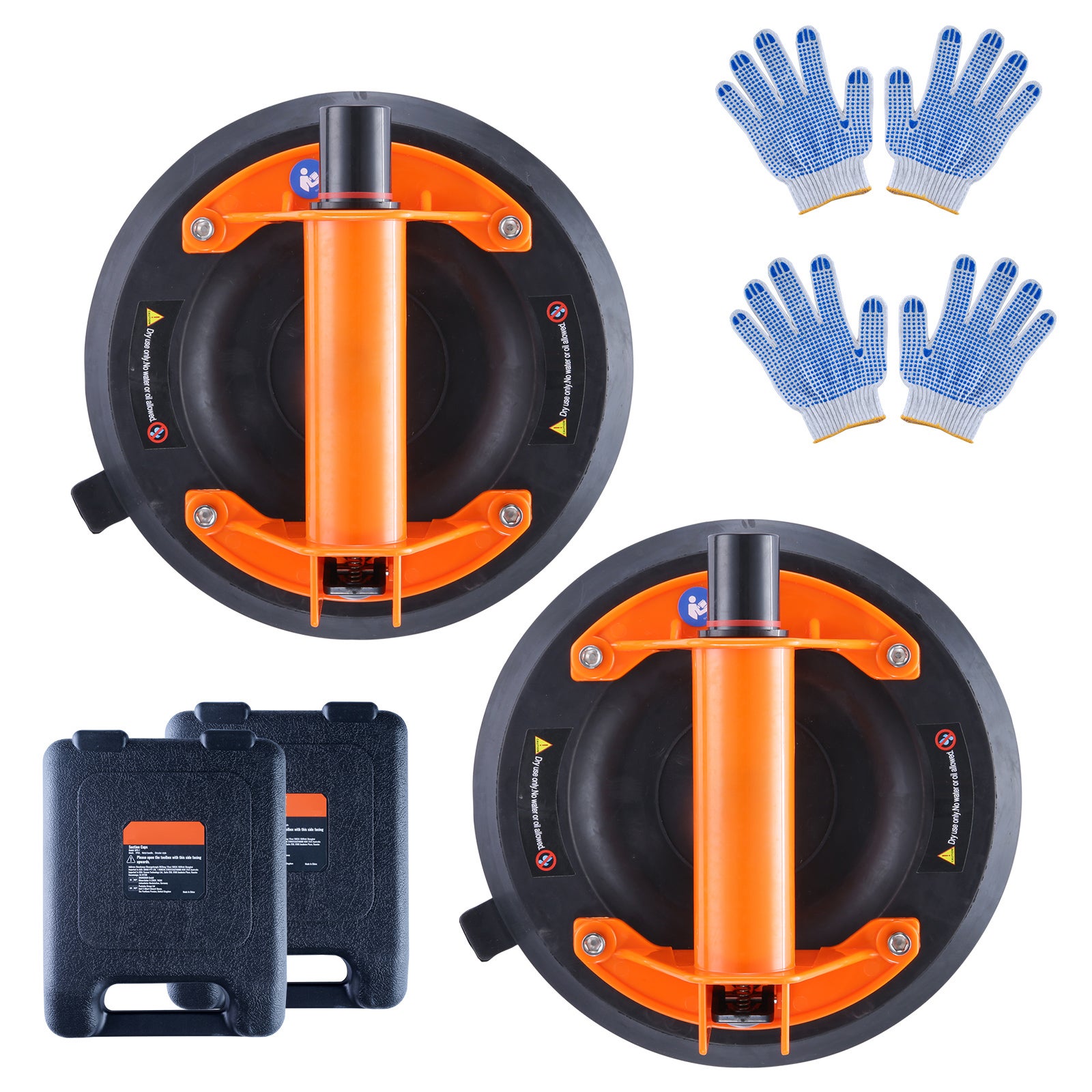 Ventose Per Vetro Professionali 2 Pezzi - Sollevamento Piastrelle E Superfici Lisce - Portata 150kg - Con Valigetta - Foto 5