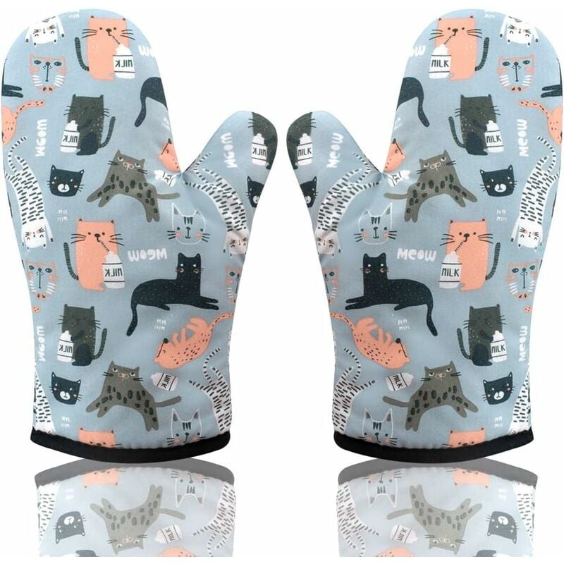 Para rękawic kuchennych Cat 1, rękawice kuchenne, rękawice kuchenne, rękawice odporne na ciepło, oddychające rękawice ocieplane do grilla, kuchni, gri
