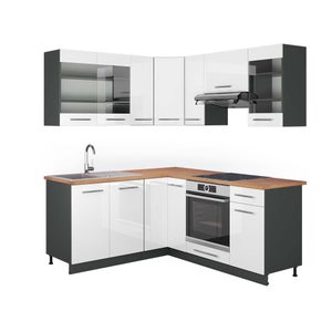 Cuisine en angle Fame-Line, cuisine intégrée, bloc cuisine, 160 x 180 cm Vicco