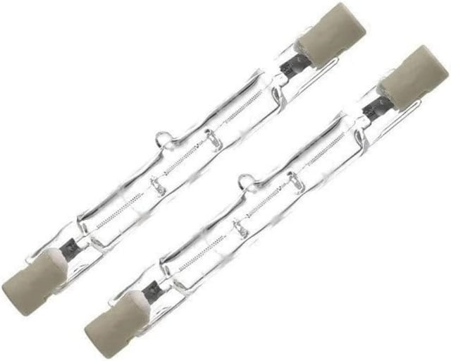 Lot de 2 ampoules halogènes R7s 120 W J118, longueur 118 mm, éclairage linéaire à économie d'énergie, blanc chaud, 4 600 lumens, 2 700 K