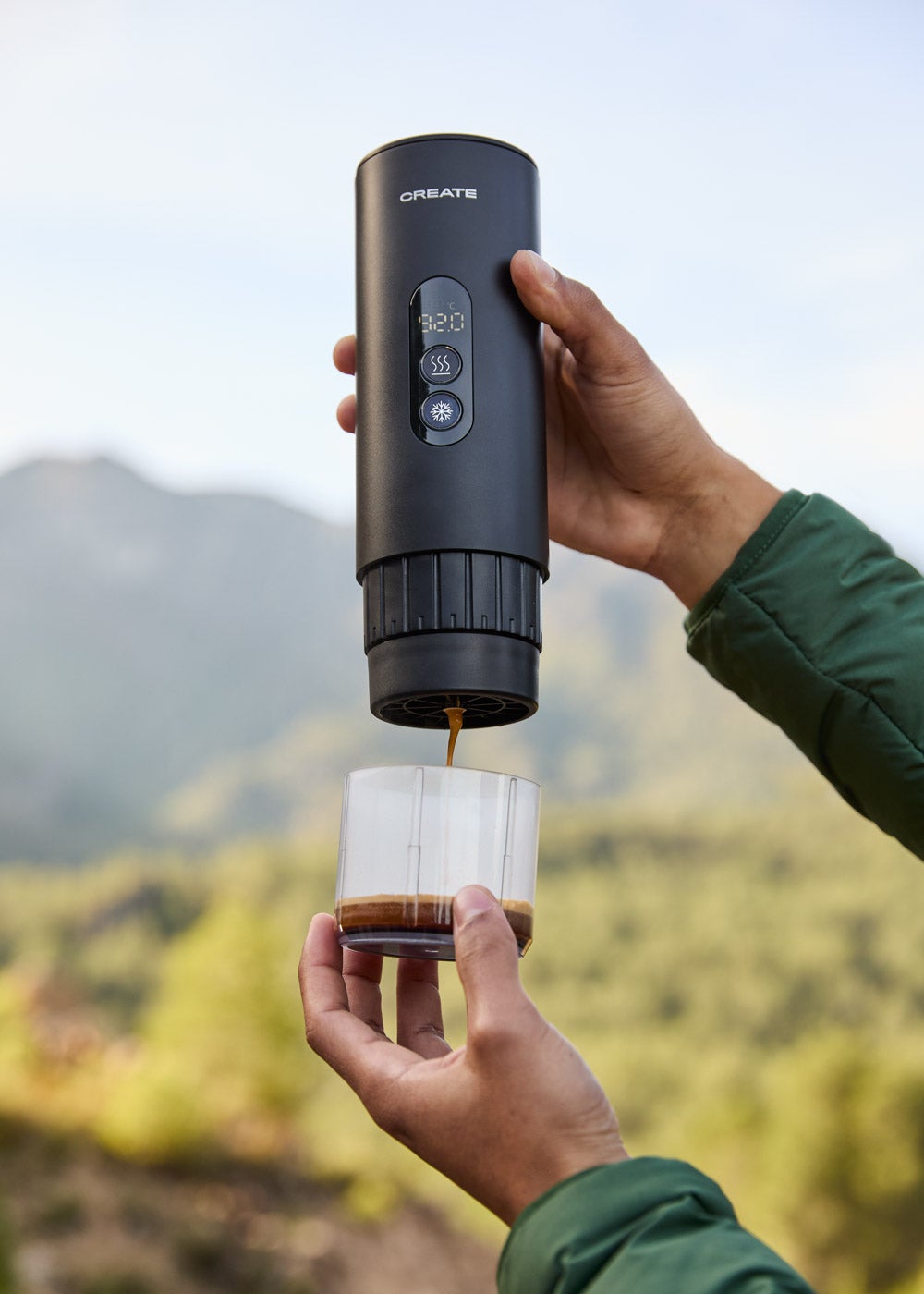 CREATE - THERA MOVE - Cafetière espresso portable 15 bars pour capsules et café moulu- Noir - 4