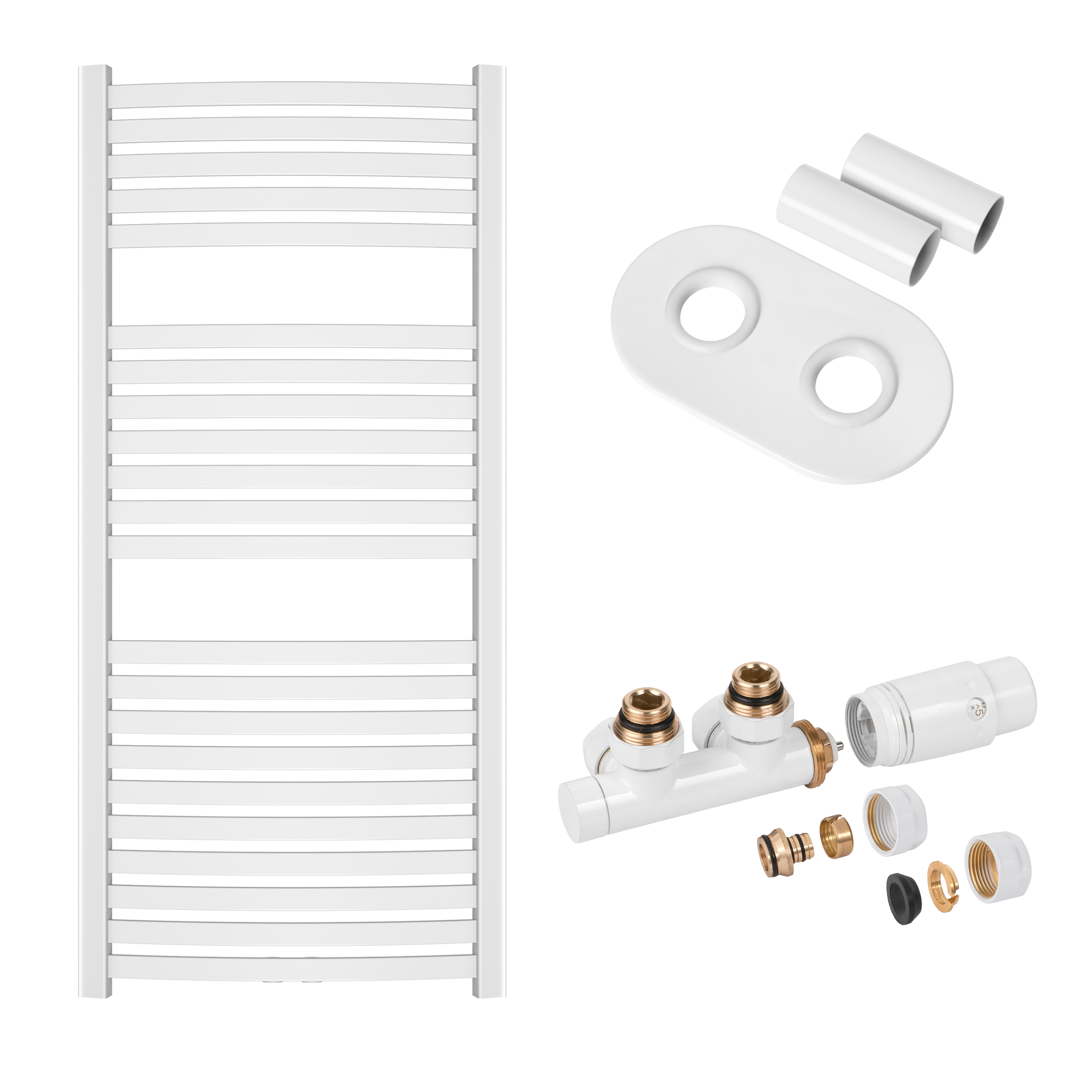 Grzejnik Łazienkowy Drabinkowy Kaloryfer do Łazienki 54x120 cm Biały INVENA