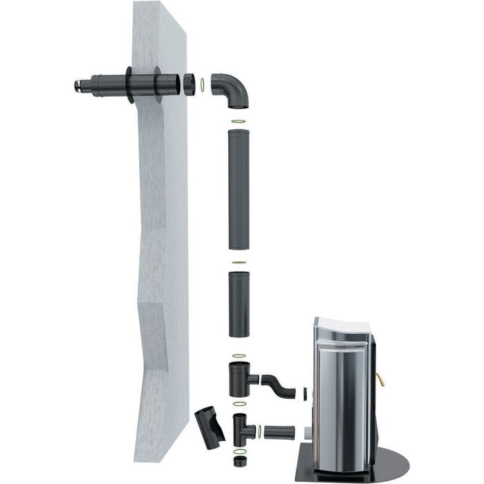 Kit façade Bioten 80/125 départ arrière pour poêles à pellet - 4