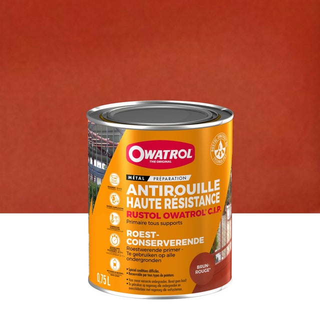 Primaire antirouille haute résistance Owatrol RUSTOL® CIP Brun-Rouge (ow8) 0.75 litre