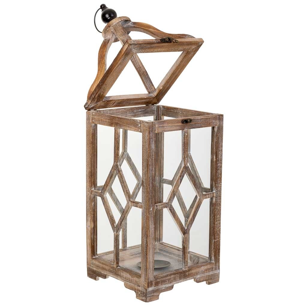 Farol de madera 21x21x60h cm - 5